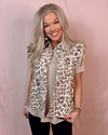 Coveted Confidence Leopard Print Button Up Top / vest