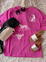 Cheetah Trio Mineral Washed Graphic Tee