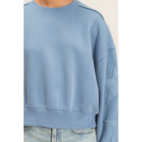 Star Spangled Sweatshirt in Dusty Blue