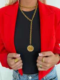 The Royal Reign Wrap Around Water Resistant Coin Pendant Necklace