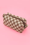 Assorted Trendy Checkered Cosmetic Pouches