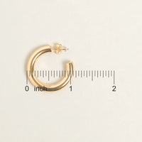 14K Gold Dipped Everyday Essential 1" Thicker Hoop Earrings