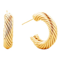 Assorted 14 Karat Gold Dipped + White Gold Dipped Hoop Earrings