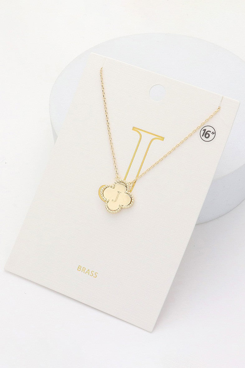 Clover Initial Necklace