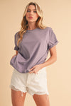 Bali Everyday Raw-Edge Basic Baby Tee - Plum