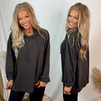 On The Go Everyday Oversized Hoodie / Pullover - Black