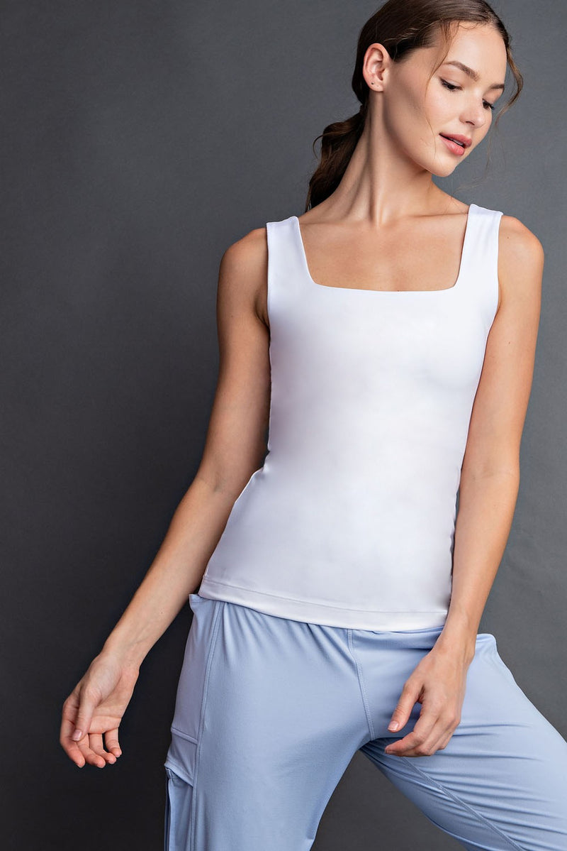 Style Staple Everyday Butter Soft Tank Tops - White