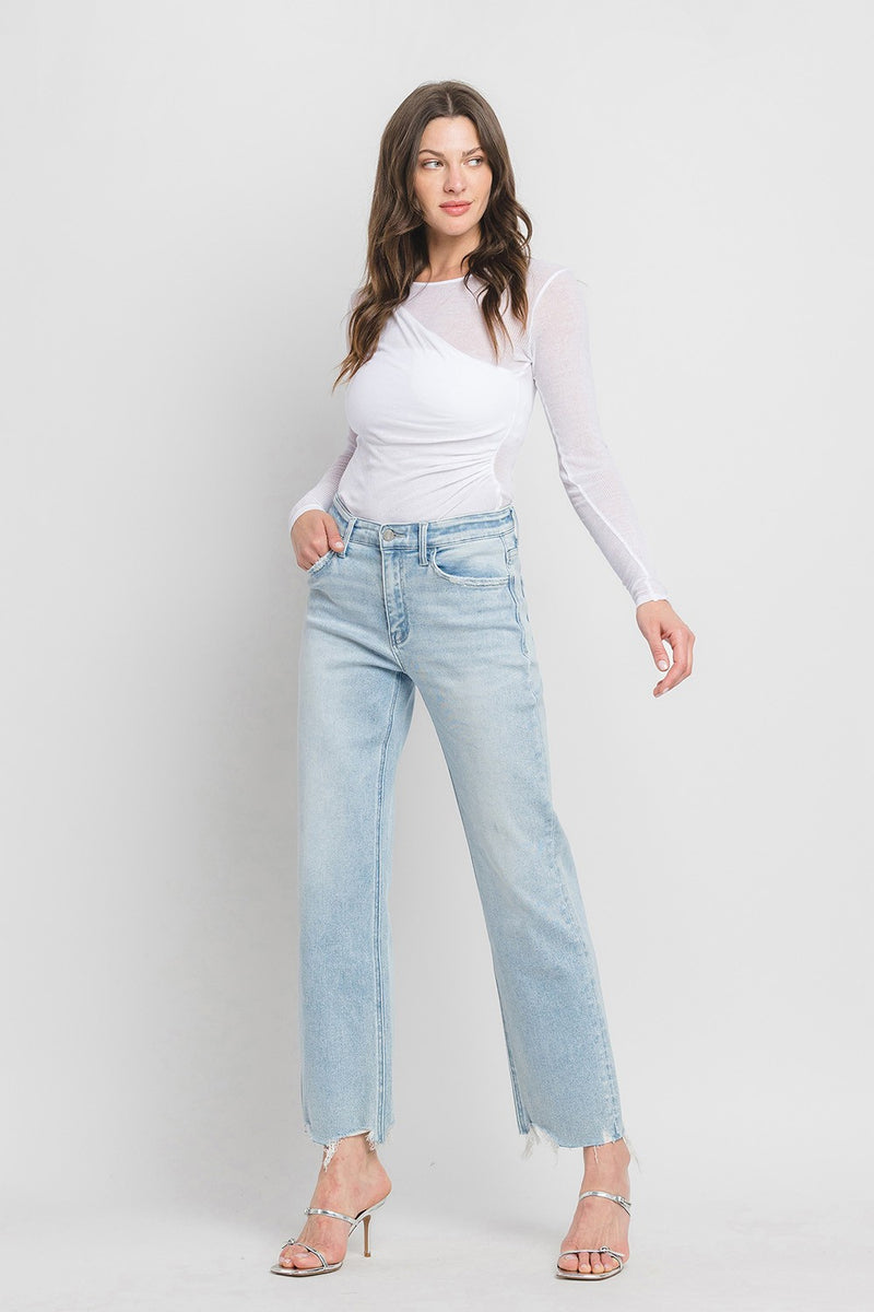 Hudson High Rise 'Slim Wide' Light Wash Jeans