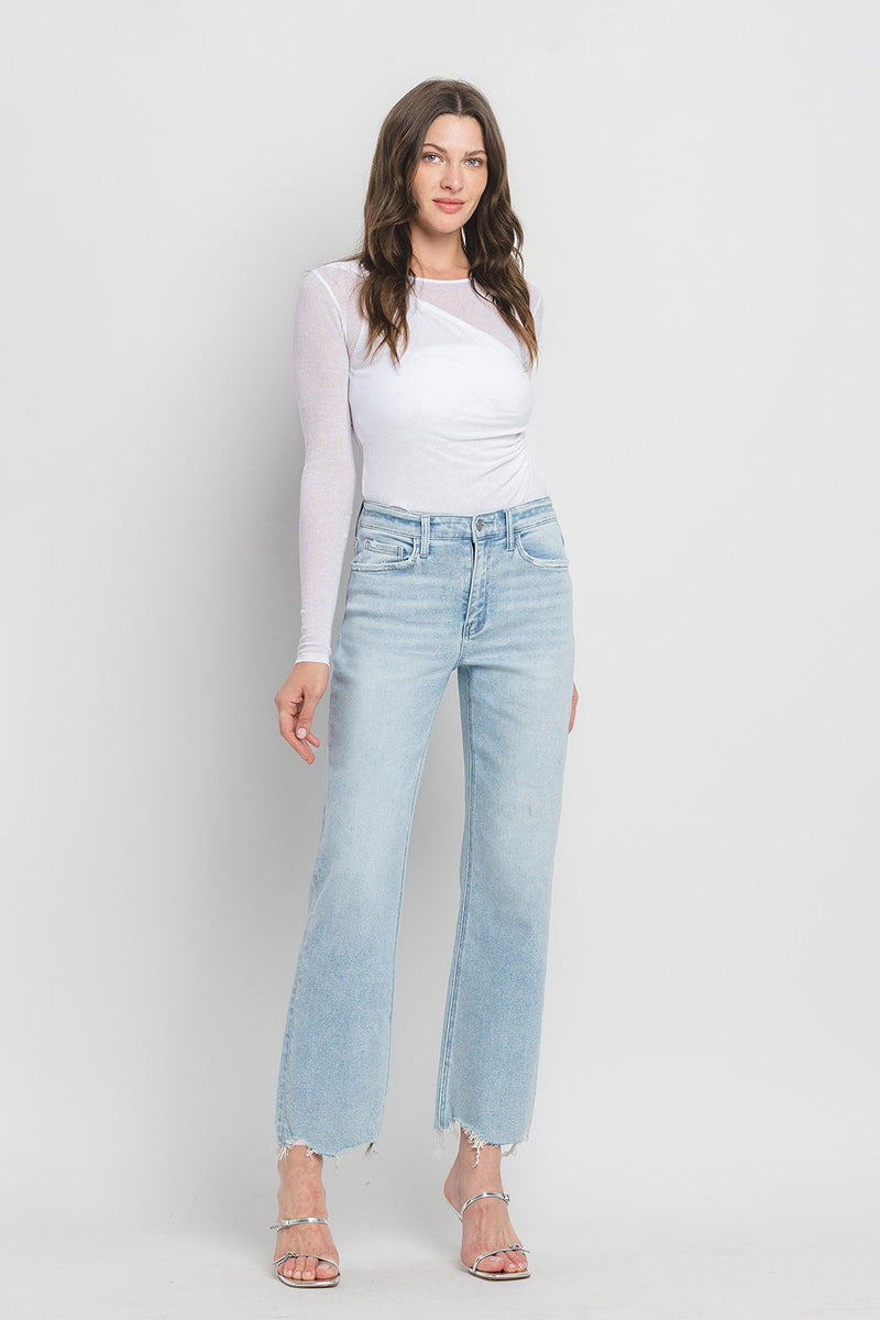 Hudson High Rise 'Slim Wide' Light Wash Jeans