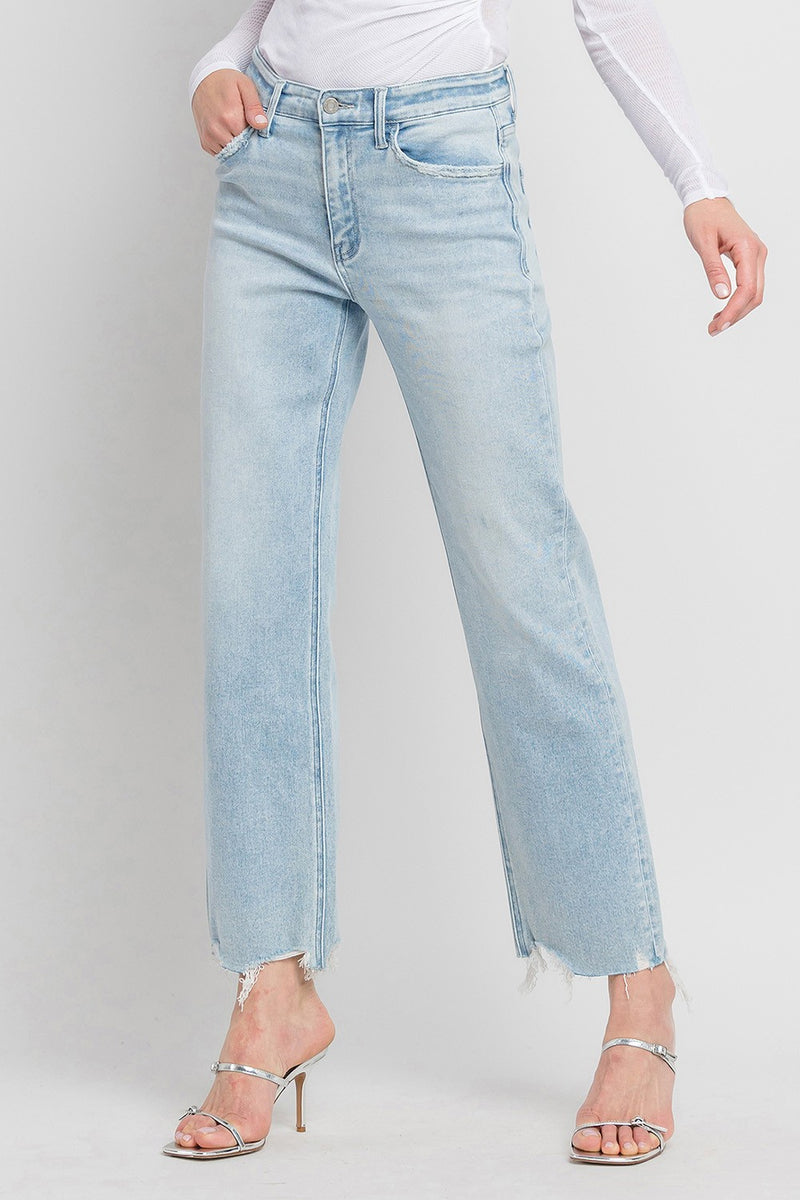 Hudson High Rise 'Slim Wide' Light Wash Jeans