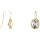 Oval Bezel Set Earring