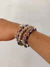 Purple & Gold Game Day Arm Candy 5 Piece Bracelet Set