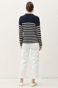 Stand Out Striped Collared Sweater