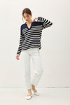 Stand Out Striped Collared Sweater