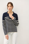 Stand Out Striped Collared Sweater