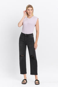Kate Black High Rise Barrel Jeans