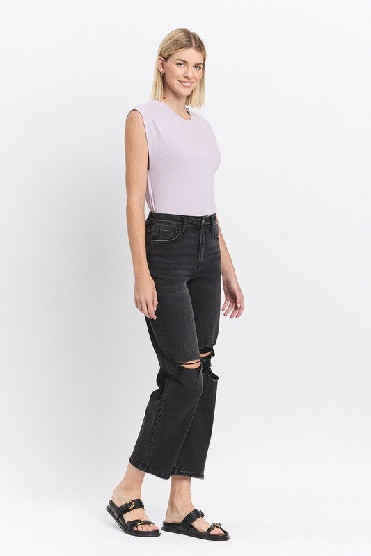 Kate Black High Rise Barrel Jeans