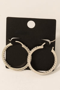 Luxe Latch Pave Cubic Zirconia + Gold Dipped Hoops