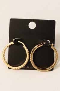 Luxe Latch Pave Cubic Zirconia + Gold Dipped Hoops