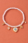Darling Dainty + Delicate Pearl Beaded Charm Bracelet