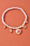 Darling Dainty + Delicate Pearl Beaded Charm Bracelet