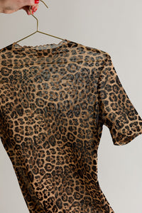 Sultry Safari Leopard Print Mesh Top