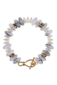 Assorted Resin Oval Ombre Beaded Bracelets
