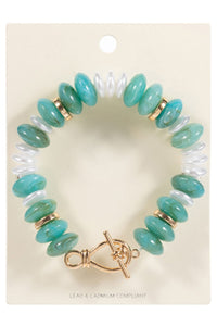 Assorted Resin Oval Ombre Beaded Bracelets