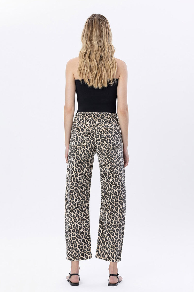 Legacy Leopard High Rise Barrel Jeans