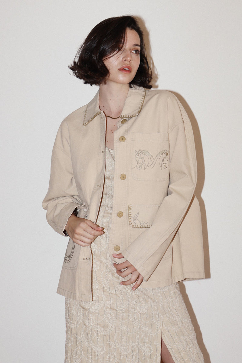 Desert Hem Western Stitch Embroidered Jacket