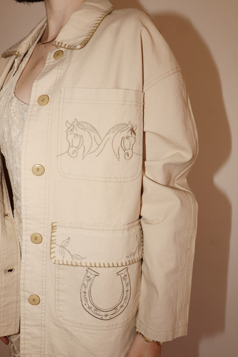 Desert Hem Western Stitch Embroidered Jacket