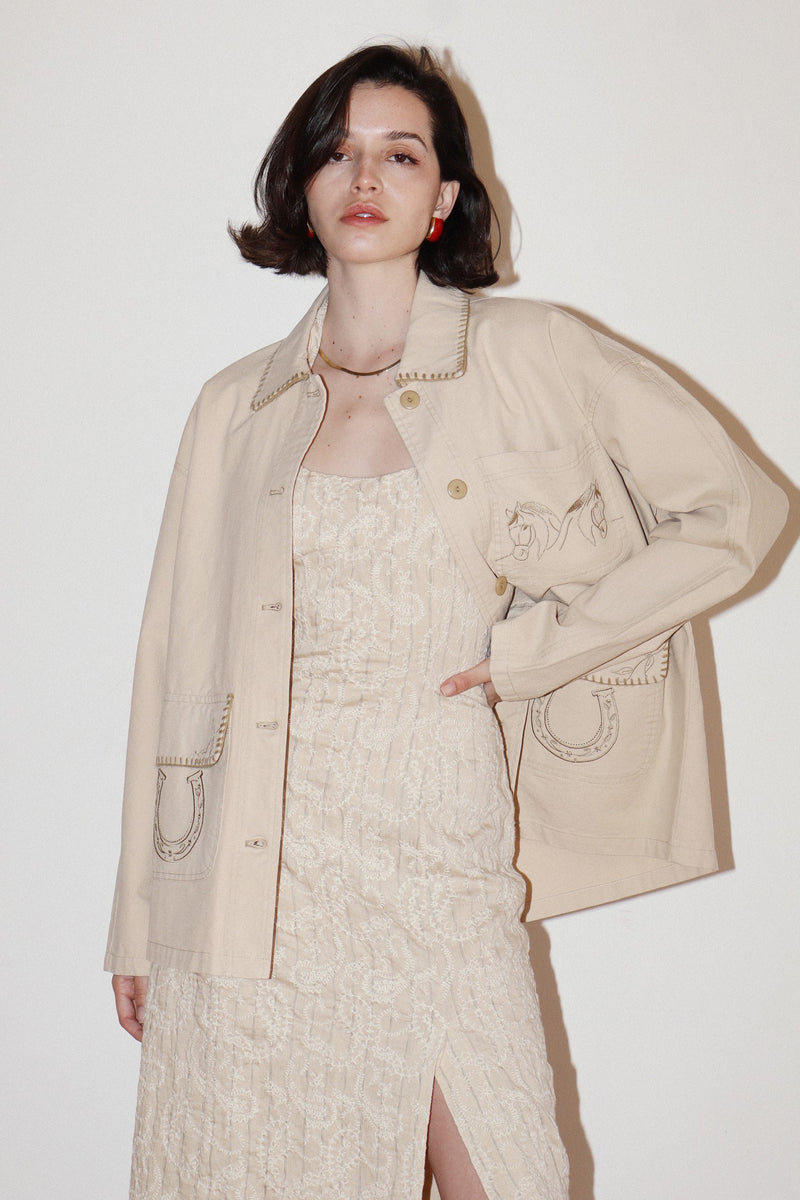 Desert Hem Western Stitch Embroidered Jacket