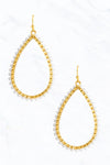 Pearl Trim Teardrop Earrings