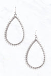Pearl Trim Teardrop Earrings
