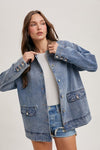 Dusty Trail Corduroy Collar Denim Barn Jacket