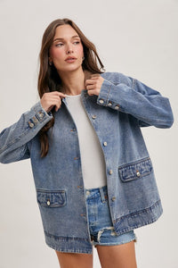 Dusty Trail Corduroy Collar Denim Barn Jacket