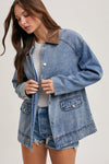 Dusty Trail Corduroy Collar Denim Barn Jacket