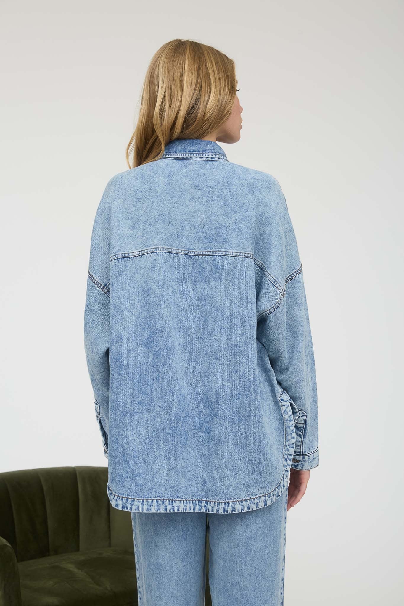 Denim Days Long Sleeve Button Up - Chambray