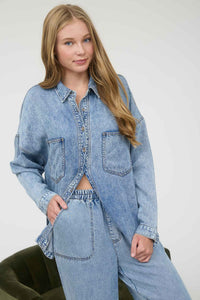 Denim Days Long Sleeve Button Up - Chambray