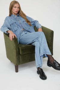 Denim Days Long Sleeve Button Up - Chambray