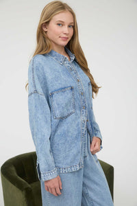 Denim Days Long Sleeve Button Up - Chambray