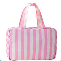 Sunset Boulevard Striped Hanging Travel Toiletry / Makeup Organizer Bag