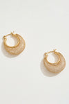 14K Gold Dipped Cubic Zirconia Pin Catch Luxe Earrings