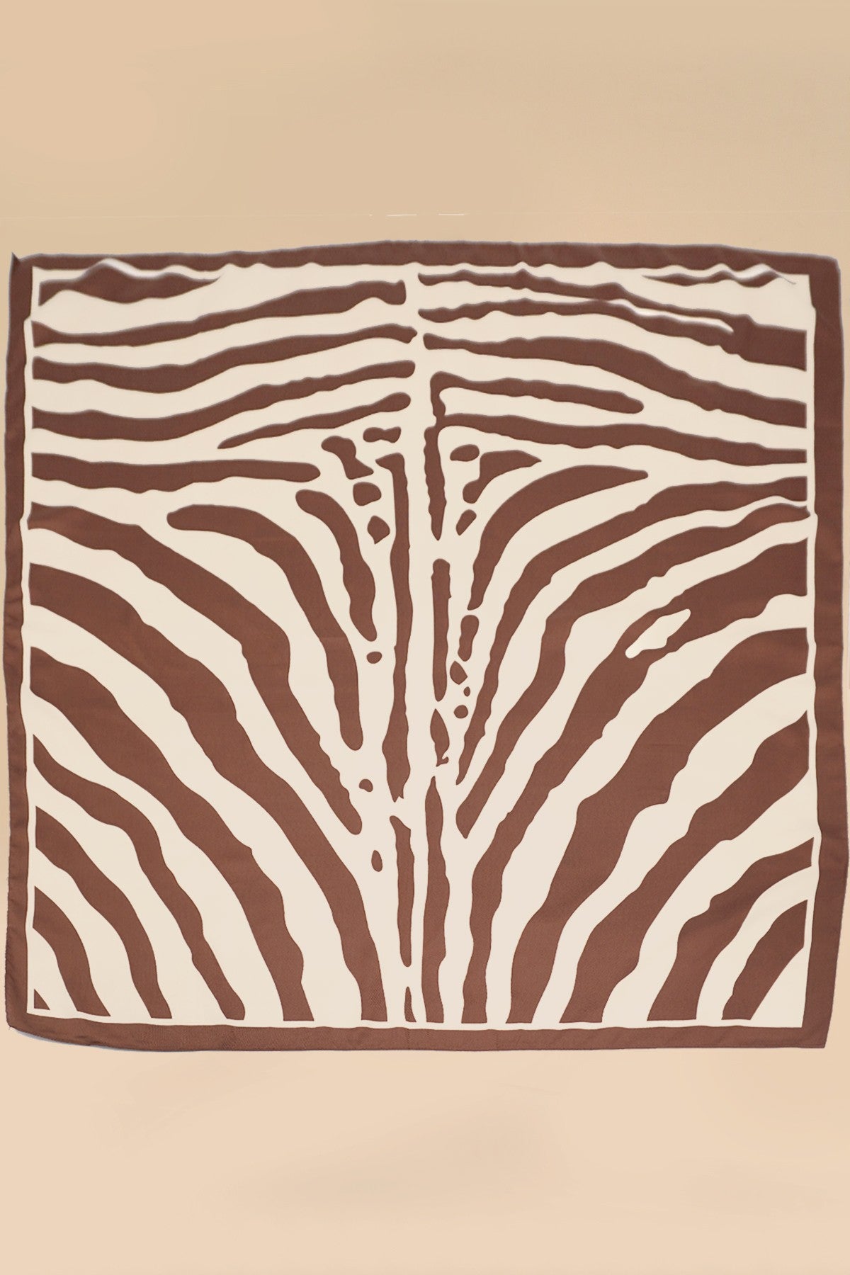 Timeless Vintage Satin Zebra Print Square Scarf