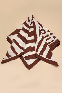 Timeless Vintage Satin Zebra Print Square Scarf