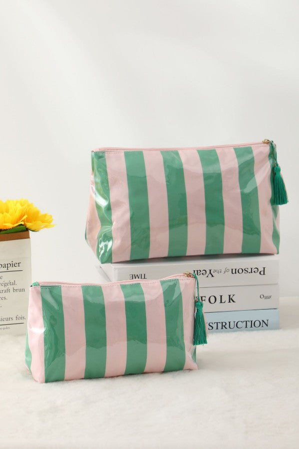 Palm Beach Striped Cosmetic Pouch / Bag