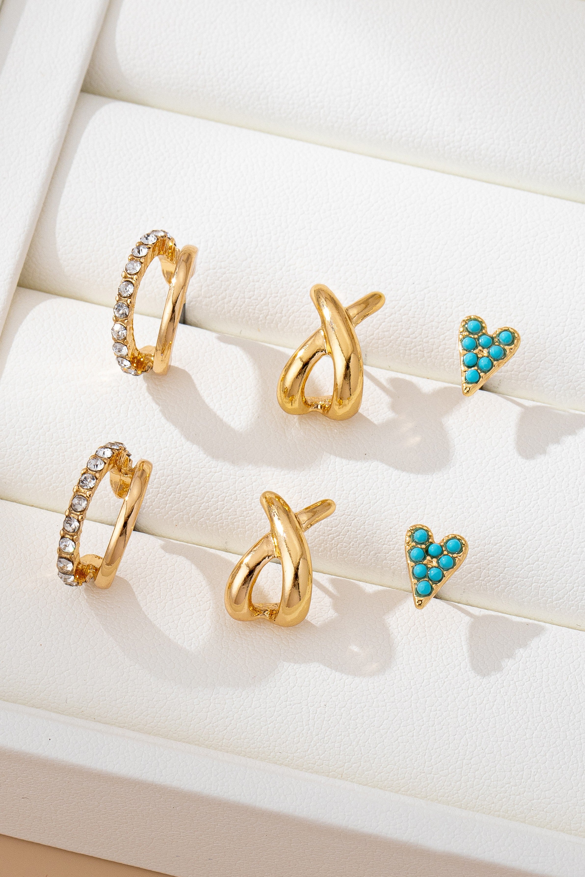 Bali Blue Luxe Trio Assorted Earrings - Set of 3