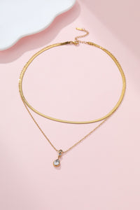 Layered Luxe 18K Stainless Steel 2-Piece Layered Necklace