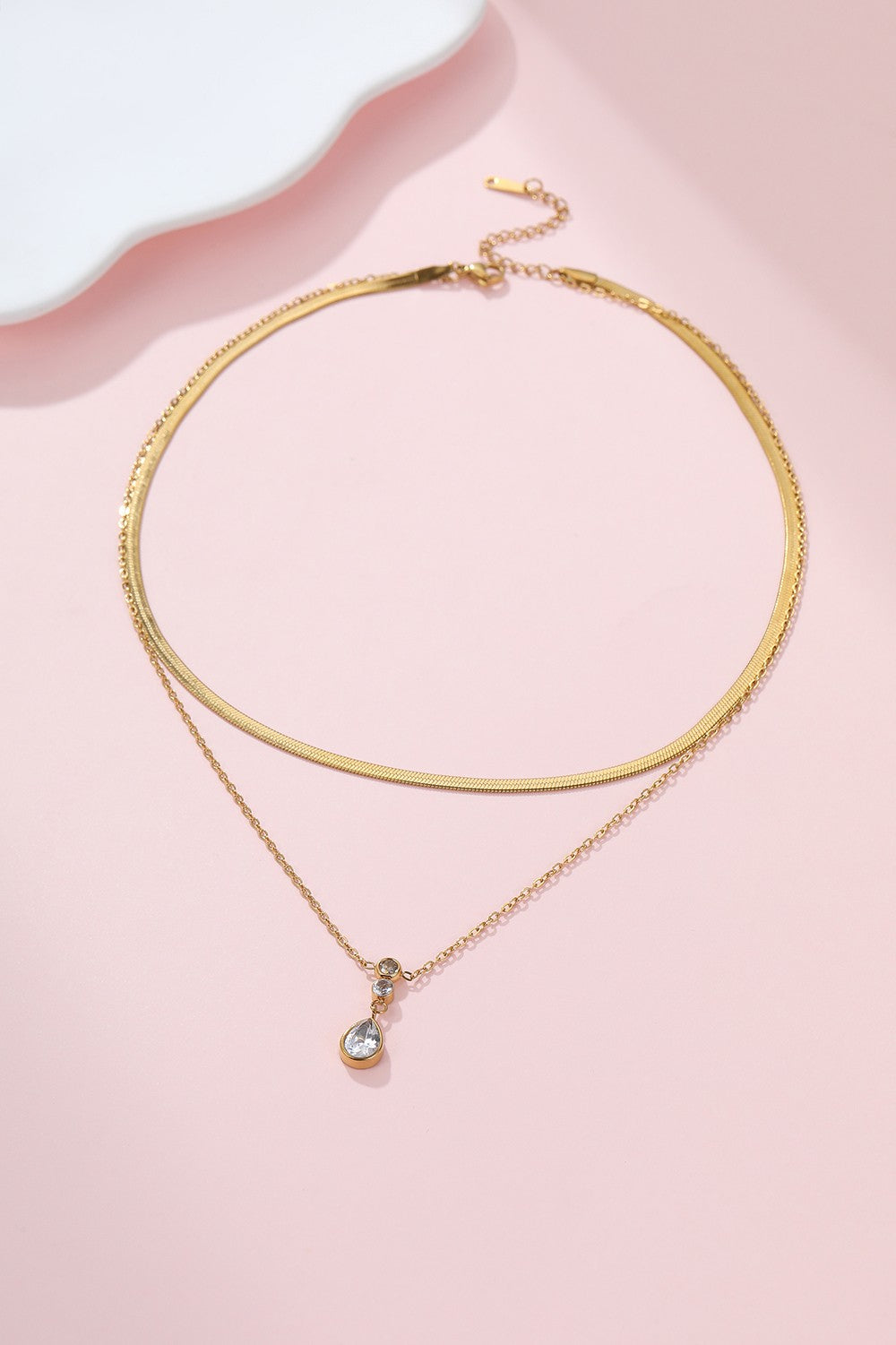 Layered Luxe 18K Stainless Steel 2-Piece Layered Necklace