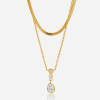 Layered Luxe 18K Stainless Steel 2-Piece Layered Necklace